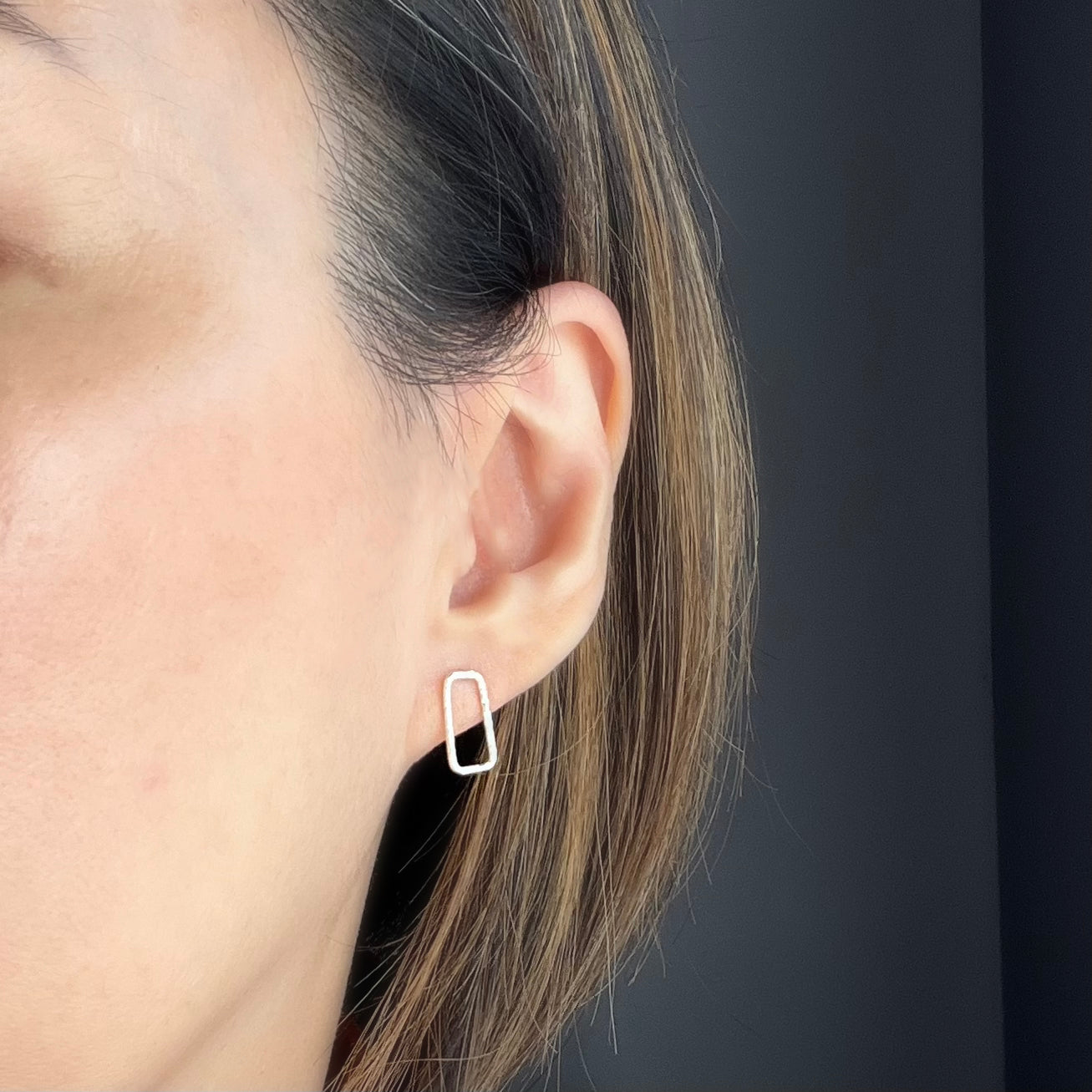 Asymmetric Square and Rectangle Earrings