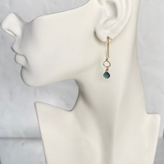 London Blue Topaz Drops Dangle Earrings - SERENITY