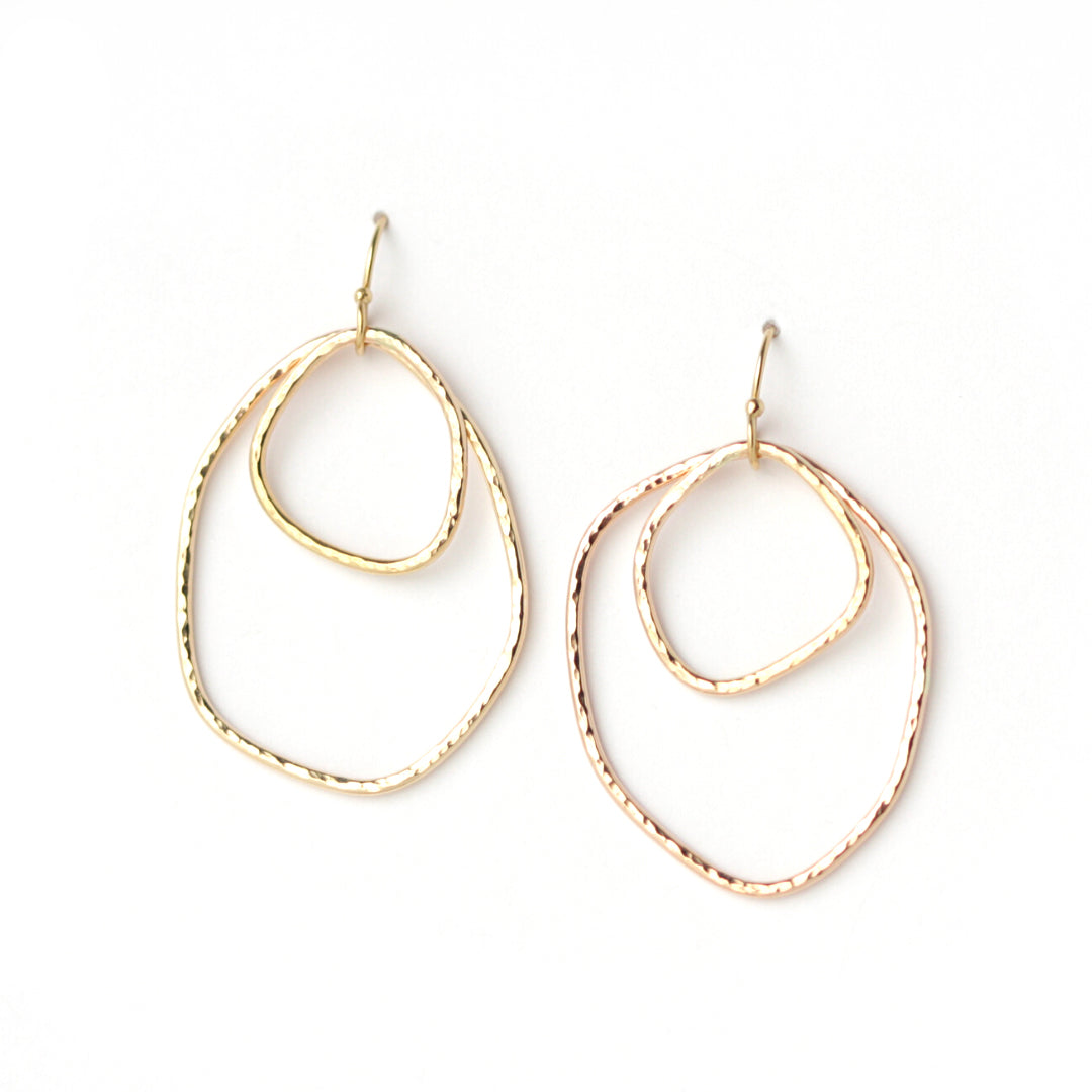 Double Wobbly Earrings - 14k Gold Filled