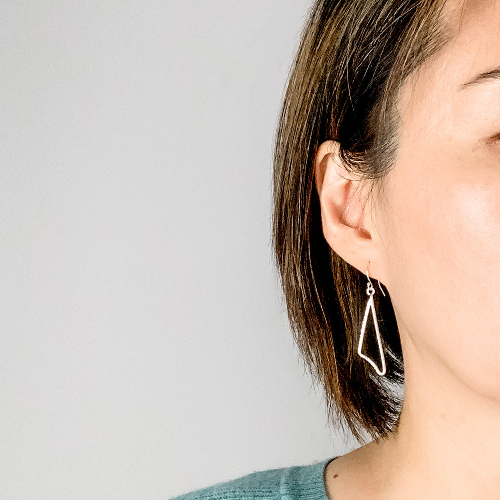 Gold-filled Triangle Dangle Earrings Small - BREEZE