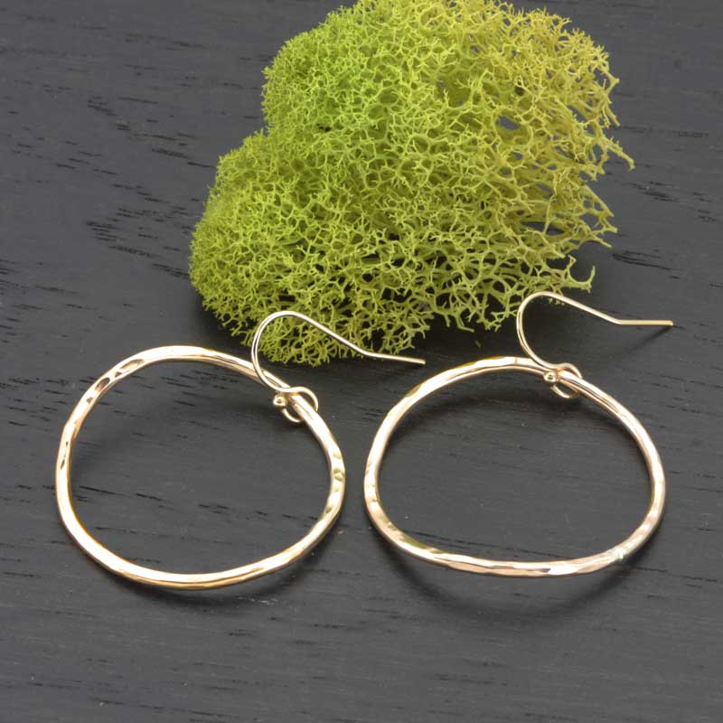 14k Yellow Gold Filled Hoop Earrings