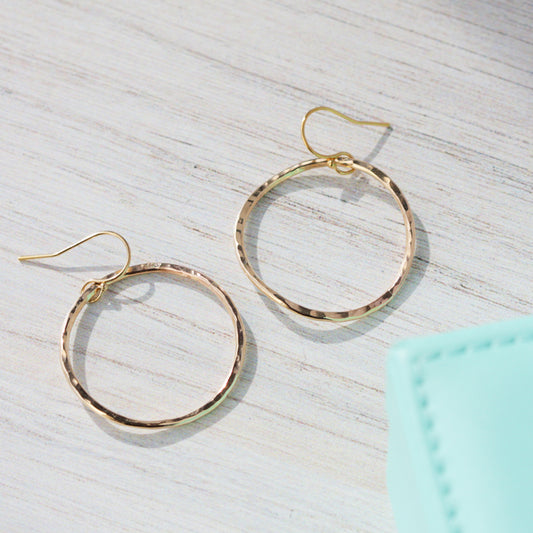 Organic Circle Hoop Earrings - WAVY