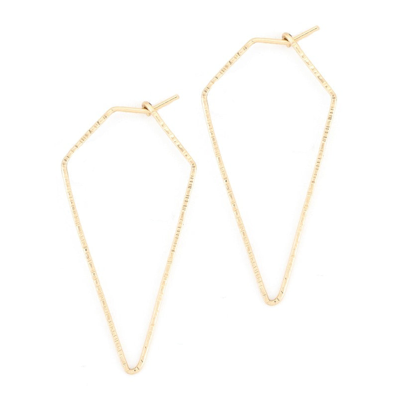 Minimalist Geometric Gold Hoops