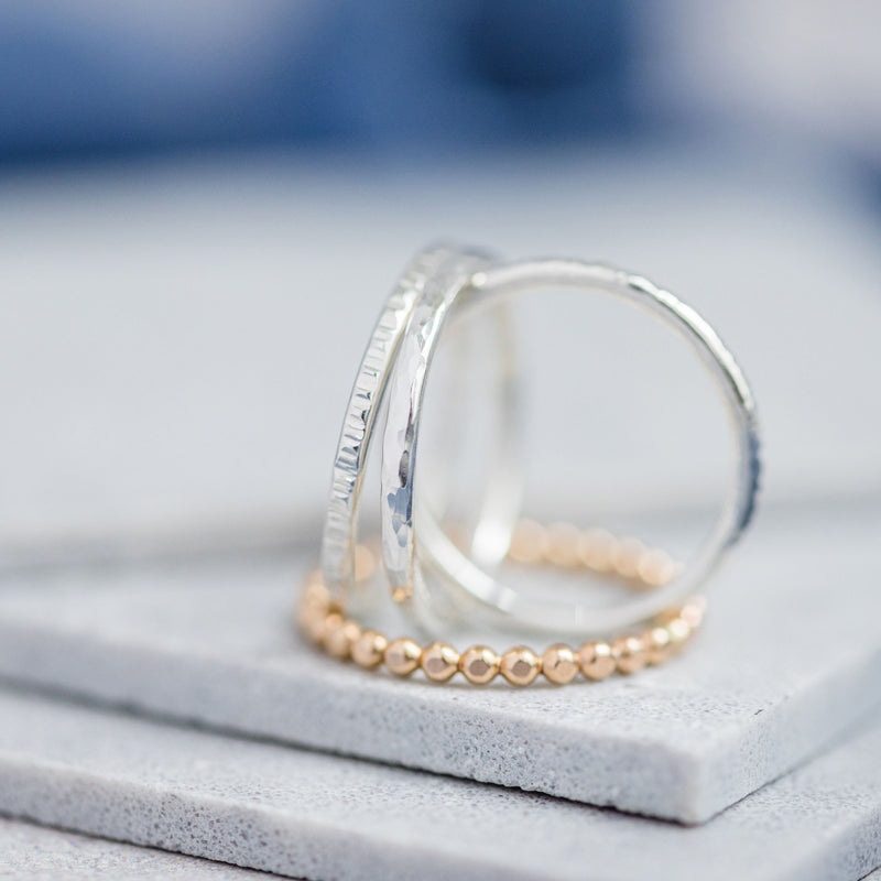 Textured rings set