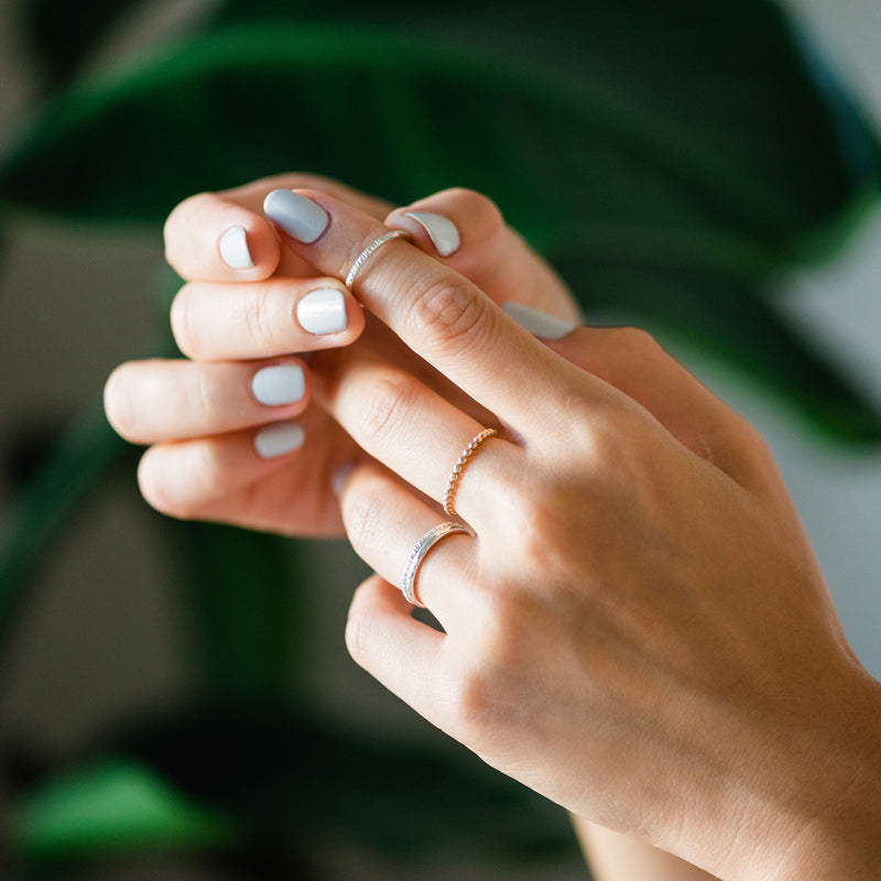 Silver and gold filled stacking rings