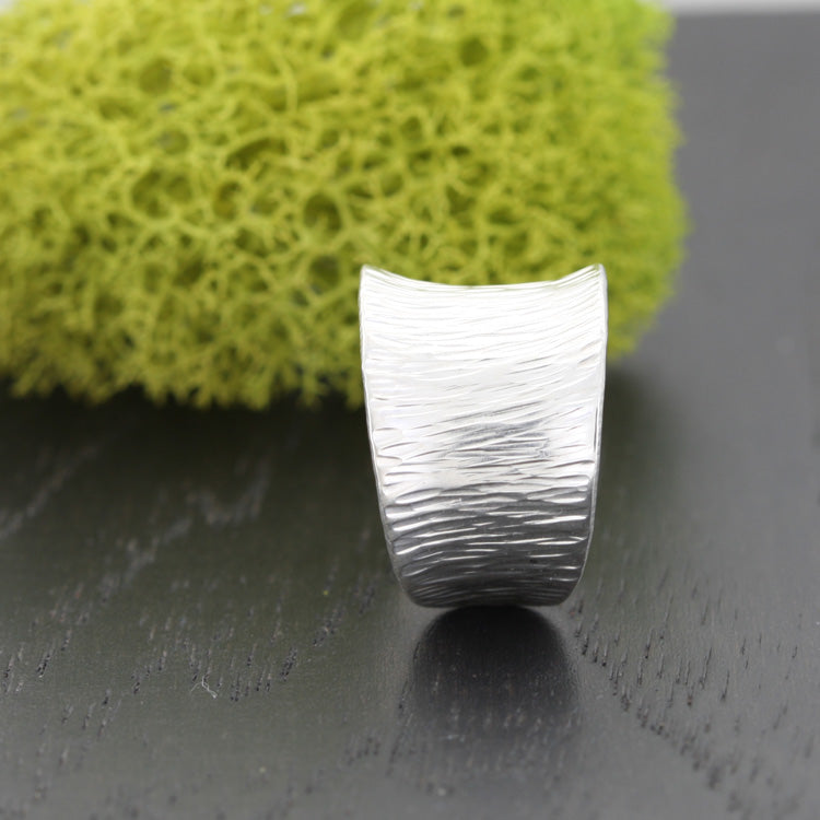 Silver Ring Cuff Personalized Message Ring