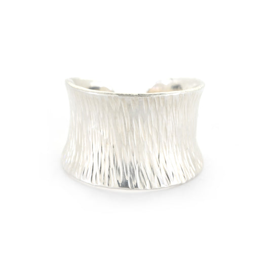 Silver Ring Cuff Personalized Message Ring