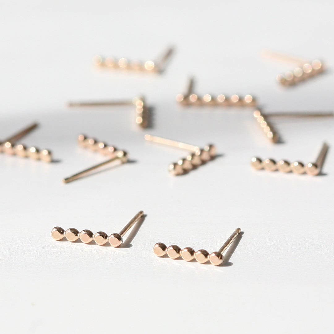 14k Gold-filled Little Drops Studs - BAR
