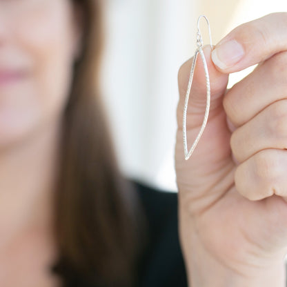 Leaf Gold Filled Hoop Earrings - RIPPLE
