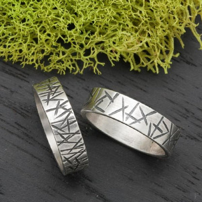 5mm Silver Ring Band Modern Textured