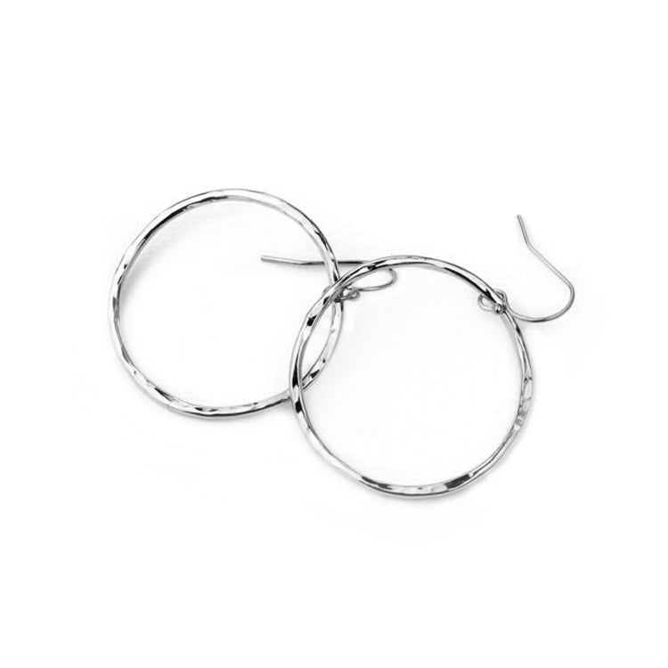 Organic Circle Hoop Earrings