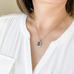 One-of-a-kind 14k gold Tanzanite Pendant Necklace with Diamond