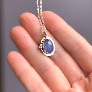 Diamonad 14k gold Tanzanite necklace